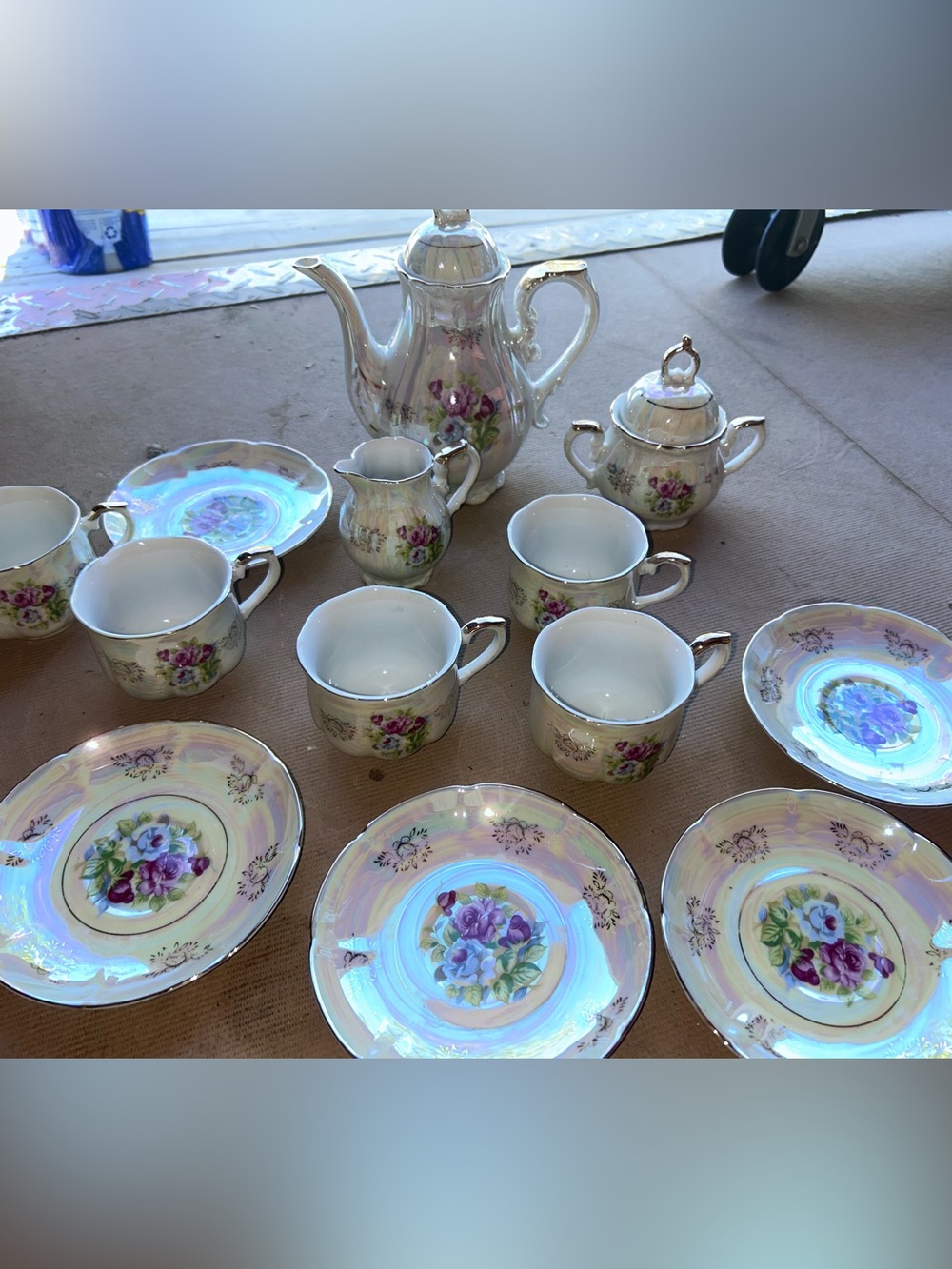 Seyei Fine China lusterware tea service made in Japan